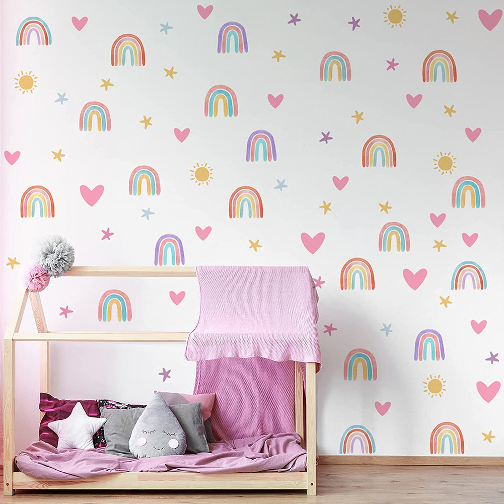 Pink Heart Wall Stickers